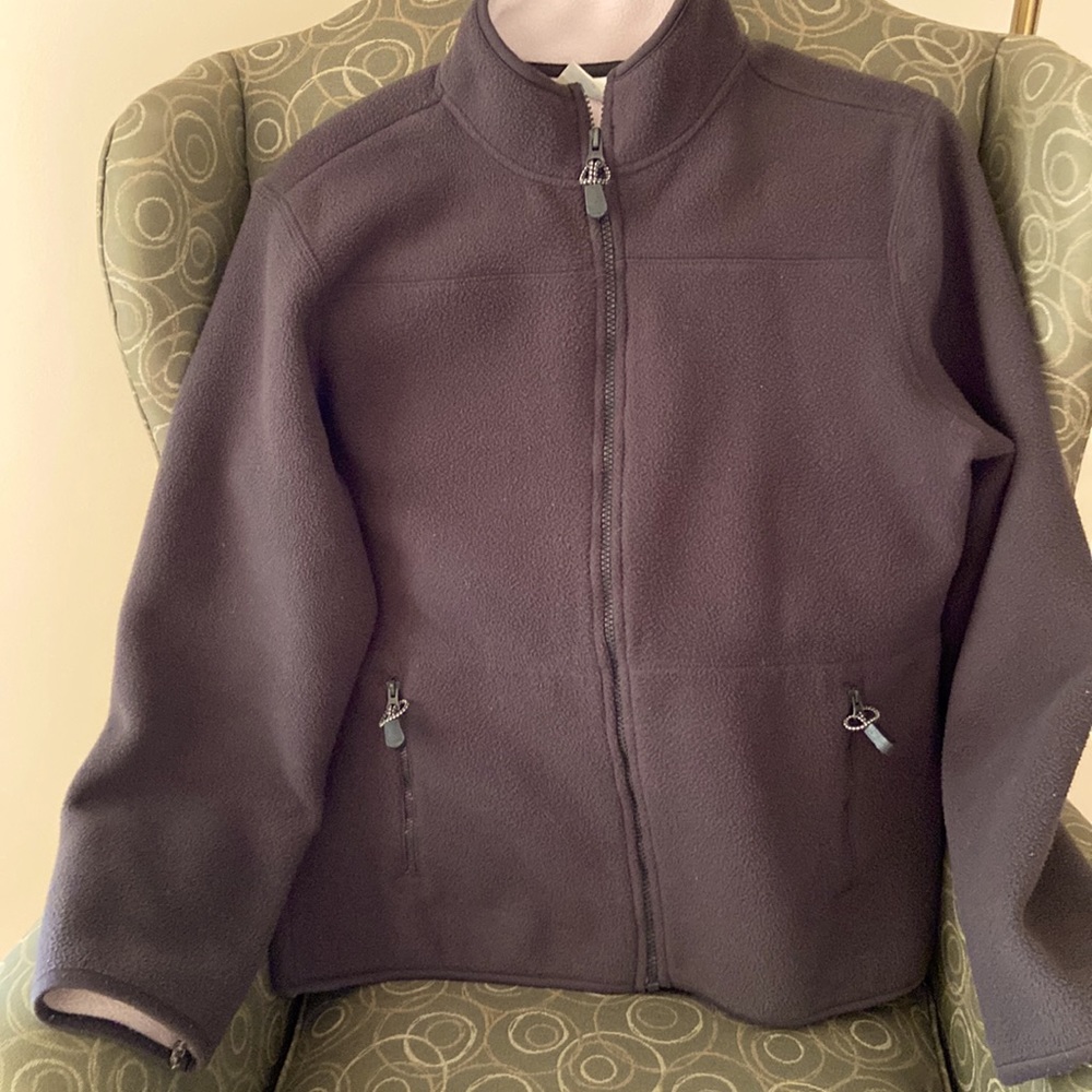 Brown fleece zipped jacket. Size medium.